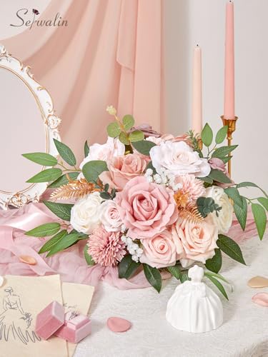 Artificial Flowers Dusty Pink Flowers Wedding Home Decor (A Abby Rose Garden / 1 Box)