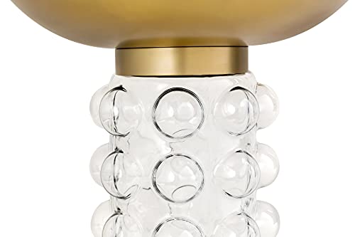 Bubble Antique Brass and Transparent Glass Side Table