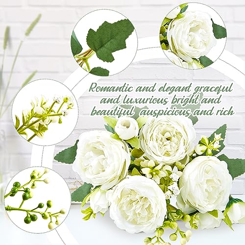Artificial Peonies Flowers Bouquets (Colorful)