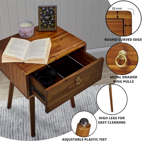 Caden Solid Wood Nightstand (Caden Nightstand / Nightstand / Caramel)