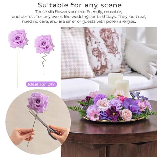 Artificial Wedding Flowers Combo (Light Purple)