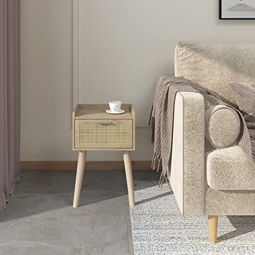 Nightstand Set of 2 (Natural / Boho Style)
