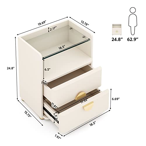 2 Drawer Nightstands Set of 2