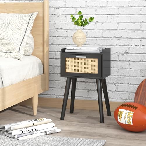 Nightstand Set of 2 (Black / Boho Style)