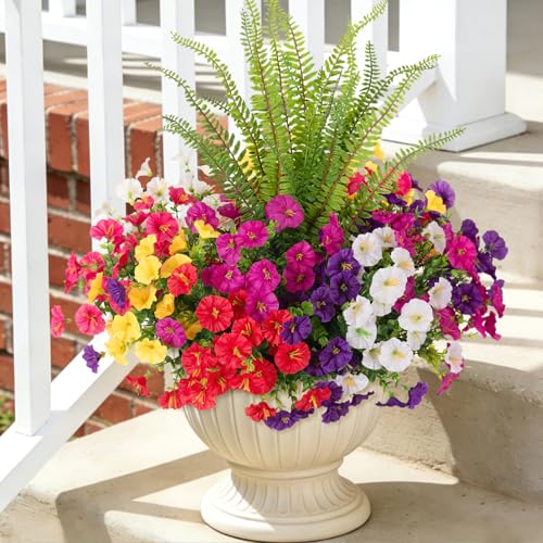 Artificial Flowers Fake Plants for Outdoors Decoration (Mixed Color)