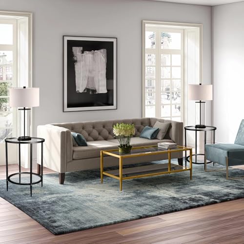 2 Tier Round Side Table (Round / 2-Tier / Black)