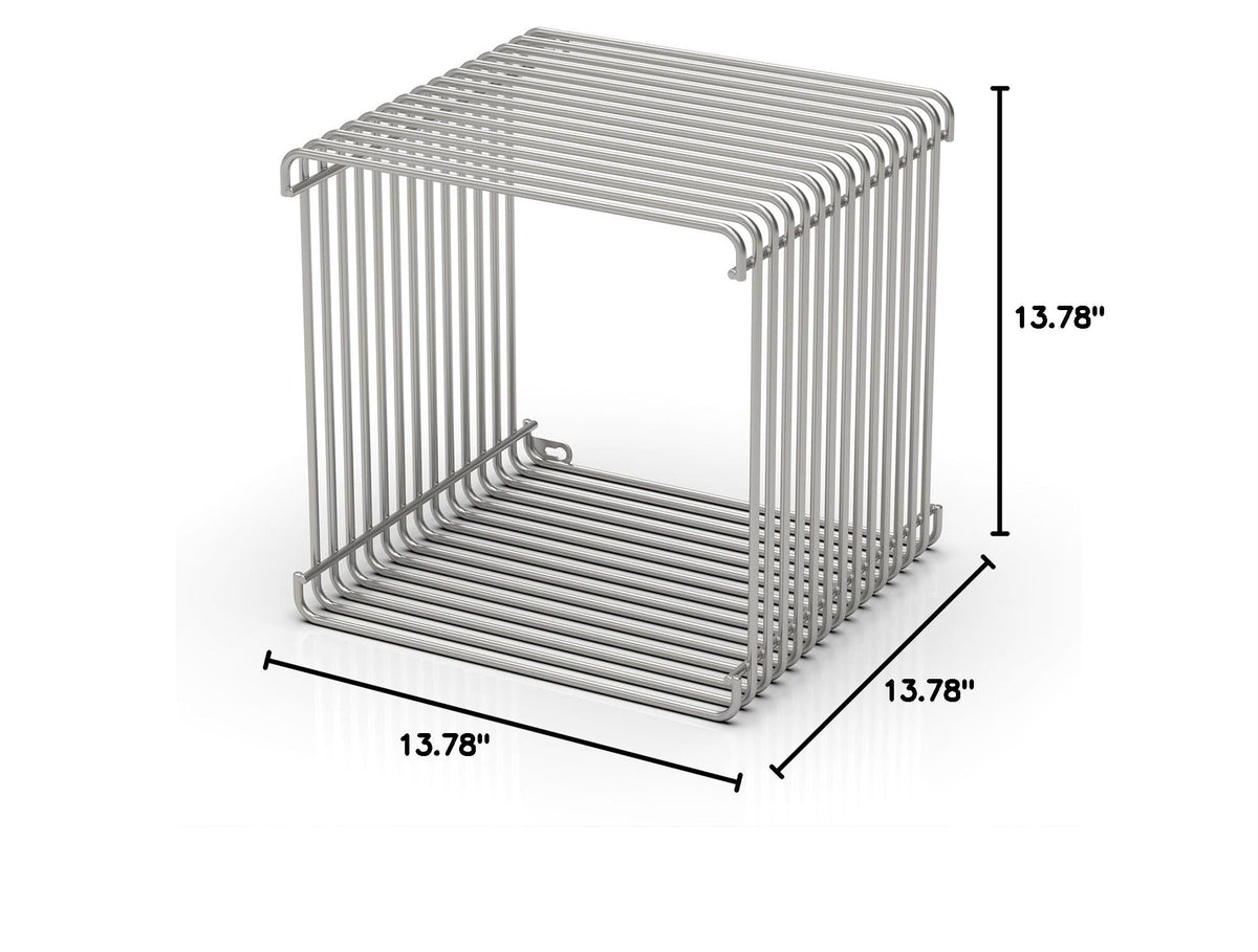 Square Geometry Retro Side Table Prime (Silver)