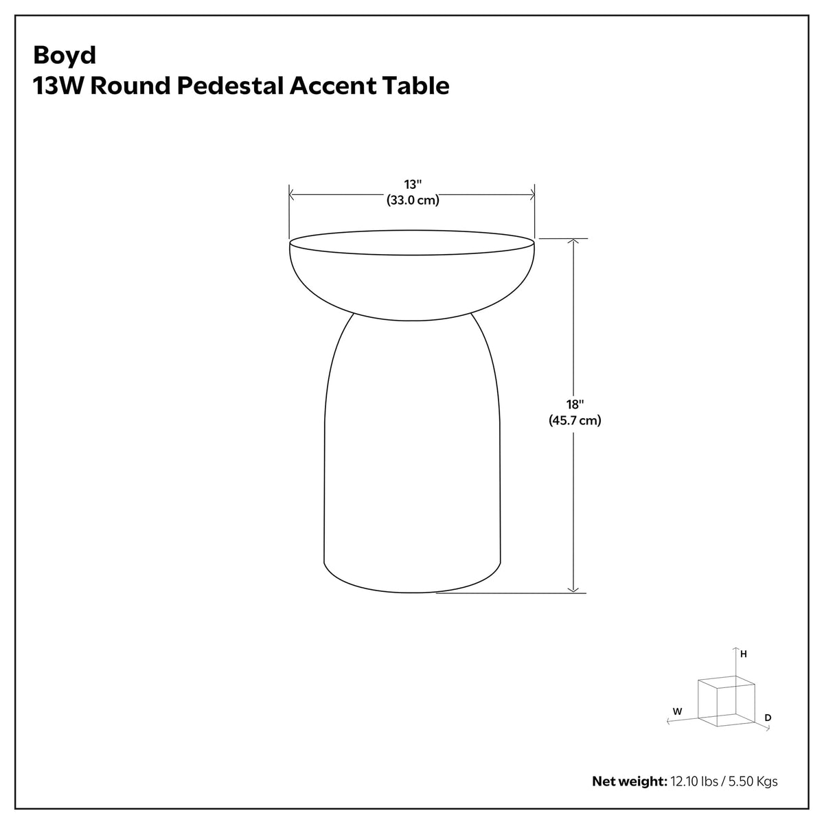 Boyd 13" Wide Solid Mango Wood Table in Honey Earthtone (Honey Earthtone / 13 inch)