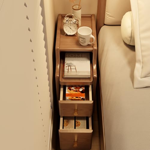 Small Nightstand with Drawers (1 Pc(walnut) / 15.74''D*7.87''W*19.68''H)