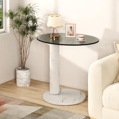 Side Table for Glass (Gray and White-1pcs)