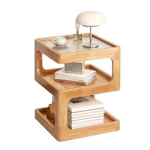3 Tier Nightstand (Wood Color / 11.81*11.81*21.16in)