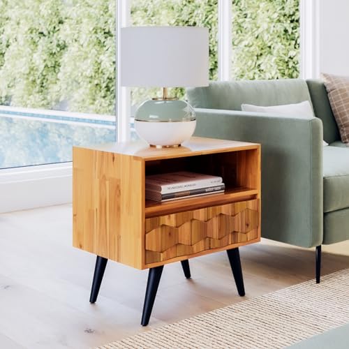 Georgina Wood Nightstand (Georgina Nightstand / Nightstand / Teak Brown)