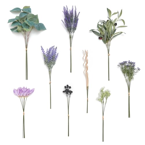 Artificial Greenery Stems Box Set (Prpl-lavender & Plum)