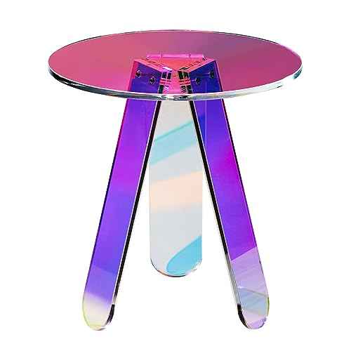 Round Iridescent Side Table (Art Deco)