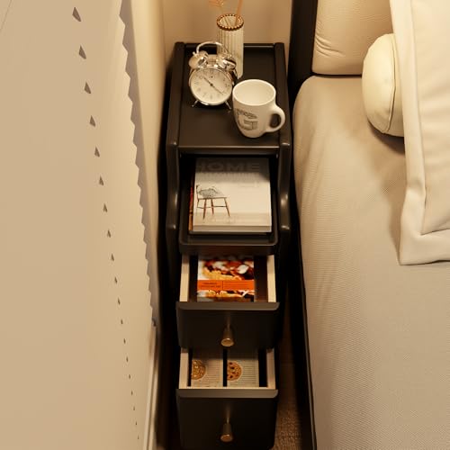 Small Nightstand with Drawers (1 Pc(black) / 15.74''D*7.87''W*19.68''H)