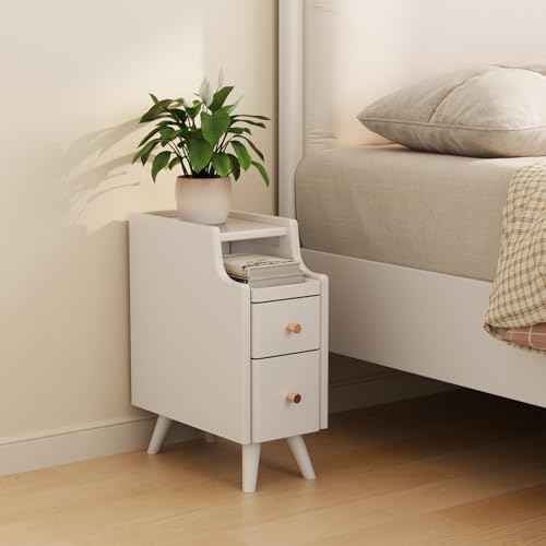 Small Nightstand with Drawers (1 Pc(white) / 15.74''D*7.87''W*19.68''H)