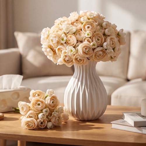 48 Pcs Ranunculus Artificial Flower (Champagne)