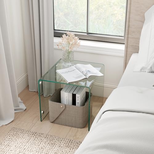Tempered Glass Side Table (Transparent)