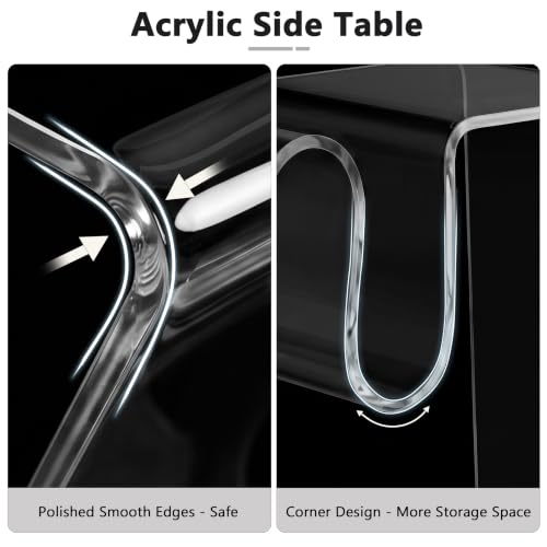 Acrylic Side Table (Crystal Clear-z)