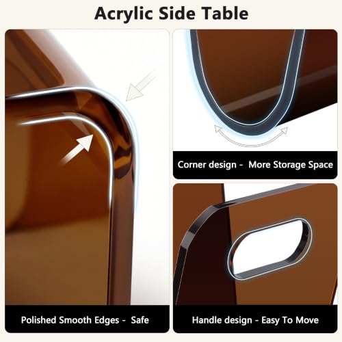 Acrylic Side Table (Bronze Tint)