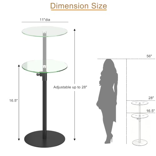 Round Side Table Set of 2 (Black)