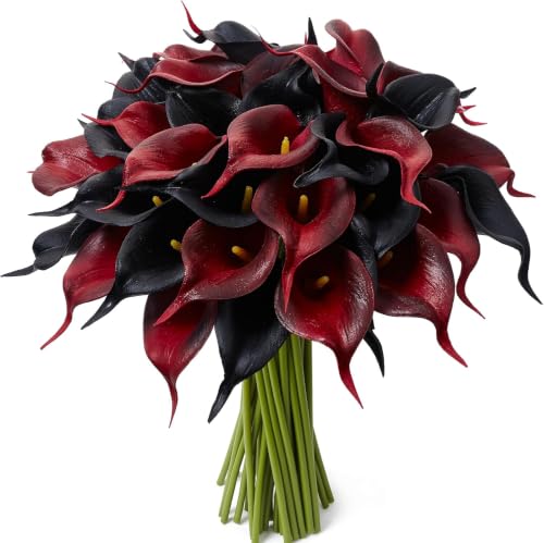 LED Calla Lily Lamp (Black Red)
