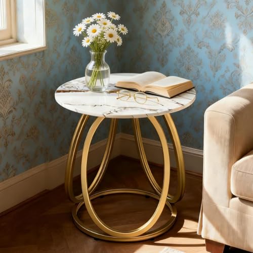 Gold Side Table Living Room (Dark Gold)