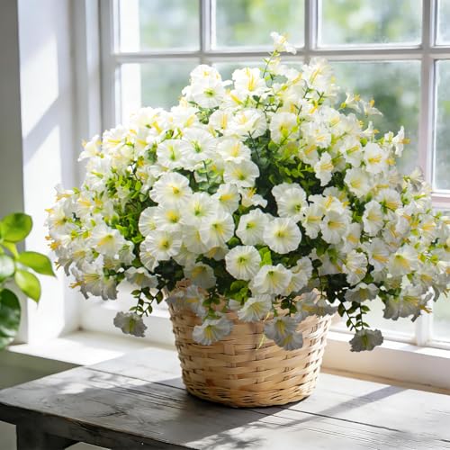 Artificial Morning Glory Flowers (White)