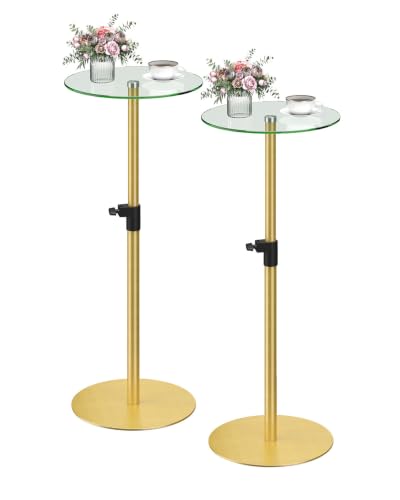 Round Side Table Set of 2 (Gold)