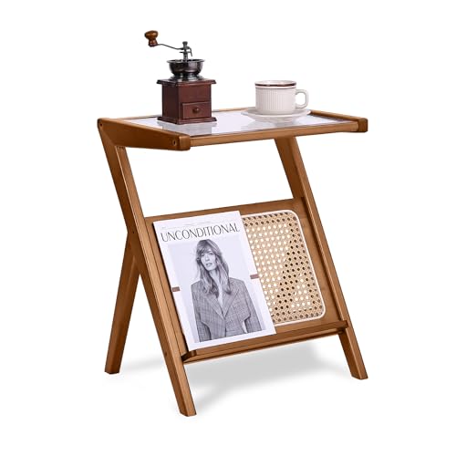 Large Brown Rattan Nightstand (Rattan-large-brown)