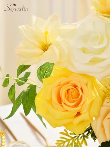 Cream Yellow Artificial Flowers (A Bloom Cream Yellow / 1 Box)