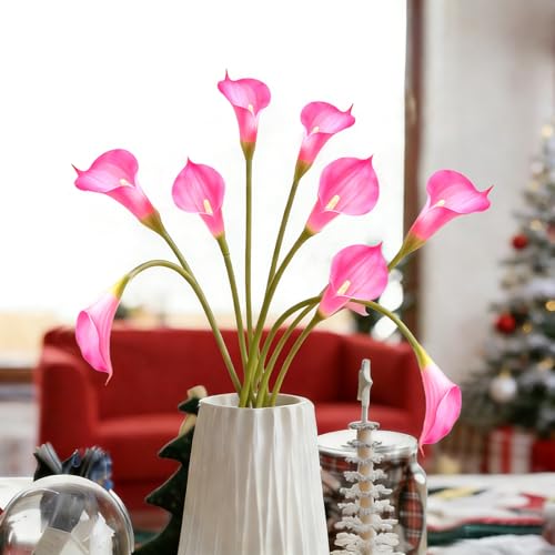Pink Calla Lily Artificial Flowers 22pcs 25" Faux Calla Lillies (Pink)