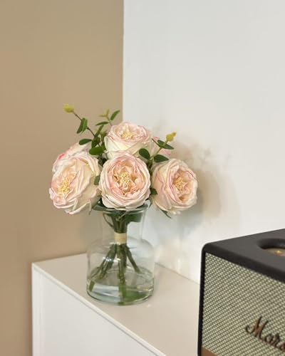Light Pink Artificial Rose Bouquet in Vase (Light Pink Simulated Rose With Vase)