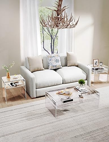 Clear Acrylic End Table 2 (Clear Double)