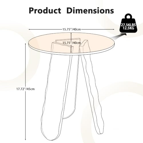 Modern Acrylic Side Table (Crystal Clear)