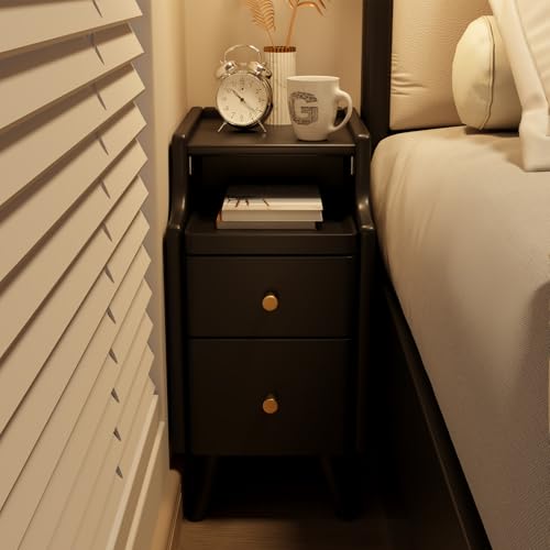 Small Nightstand with Drawers (1 Pc(black) / 15.74''D*11.81''W*19.68''H)