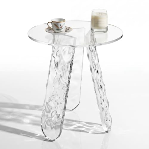 Modern Acrylic Side Table (Crystal Clear)