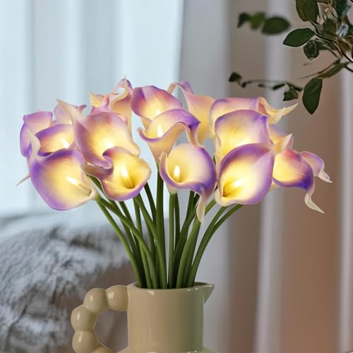 LED Calla Lily Lamp (Light Purple)