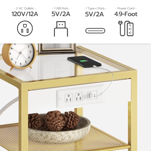 End Tables Set of 2 with Charging Station