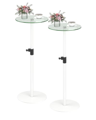 Round Side Table Set of 2 (White)