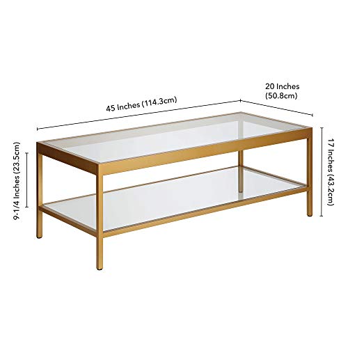 45" Modern Coffee Table (Brass / 45" Wide)