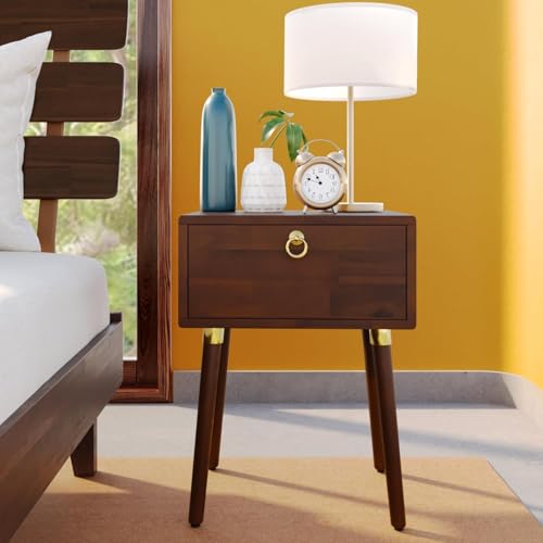 Caden Solid Wood Nightstand (Caden Nightstand / Nightstand / Walnut)