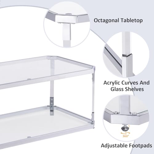 Glass Coffee Table (Chrome-new)