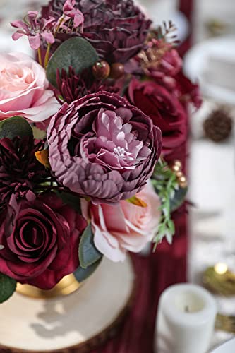 Burgundy Purple Artificial Flowers (Amorous Burgundy / 1 Box)