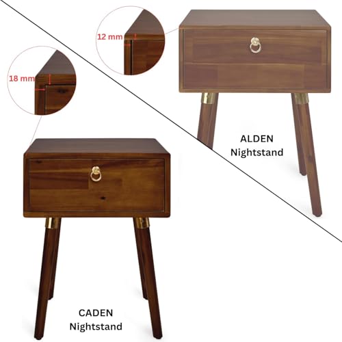 Caden Solid Wood Nightstand (Caden Nightstand / Nightstand / Walnut)