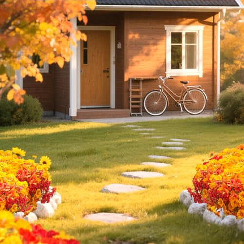 16 PCS Outdoor Fall Artificial Flower (Fall Mix)