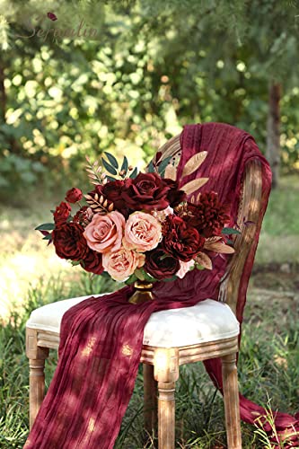 Burgundy Pink Artificial Flowers (Classic Burgundy Pink / 1 Box)