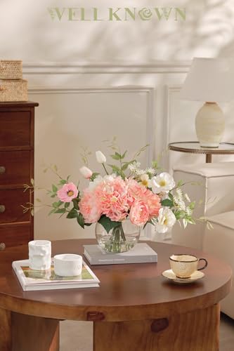 Artificial Flowers in Vase (Pink)