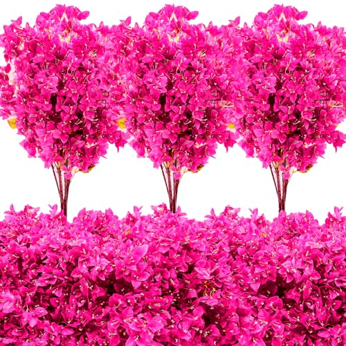 30 Pack Artificial Bougainvillea Bulk Silk Flower (Rose Purple)