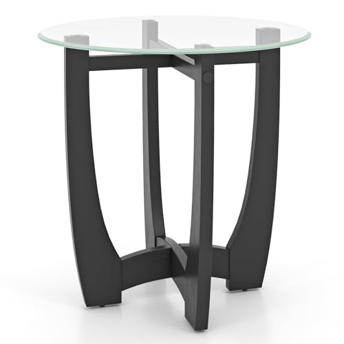Glass End Table (Black)